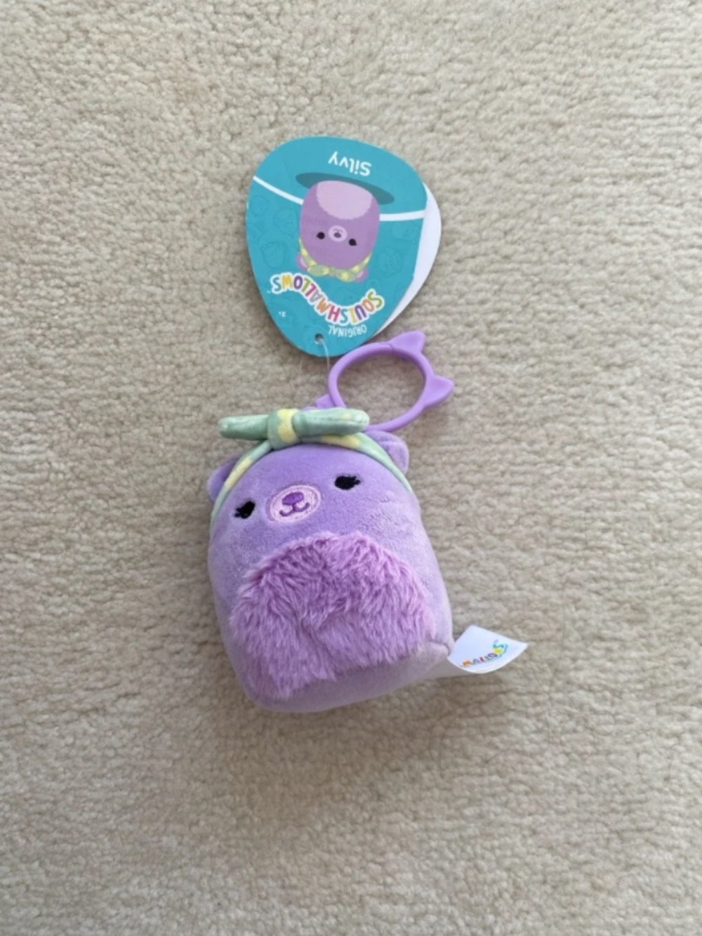 Squishmallows Silvy Plush Keychain
